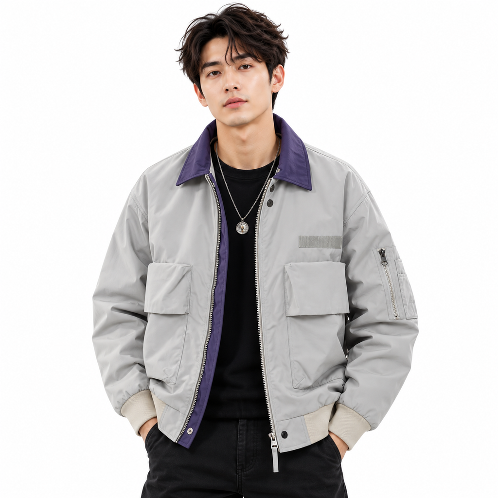 American Baseball Collar Coat for Men