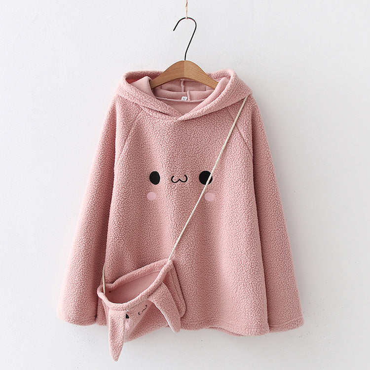Cashmere Sweater for Women Japanese Style Embroidered