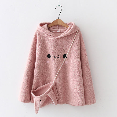Cashmere Sweater for Women Japanese Style Embroidered