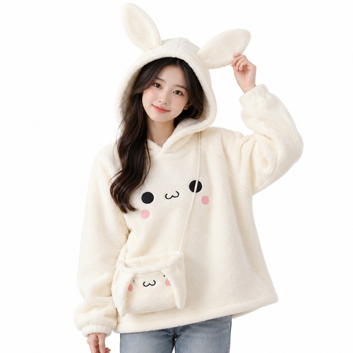 Cashmere Sweater for Women Japanese Style Embroidered