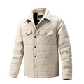 Casual Fall Winter Men Lapel Plaid Coat