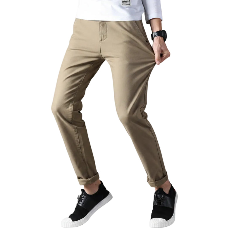 Casual Trousers Slim Fit Straight Men