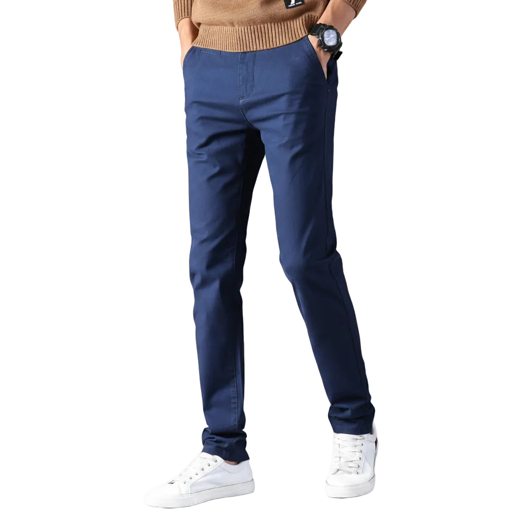 Casual Trousers Slim Fit Straight Men