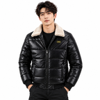 Cotton Men Fur Collar Trend Thickened Leisure Jacket