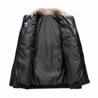Cotton Men Fur Collar Trend Thickened Leisure Jacket