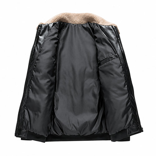 Cotton Men Fur Collar Trend Thickened Leisure Jacket