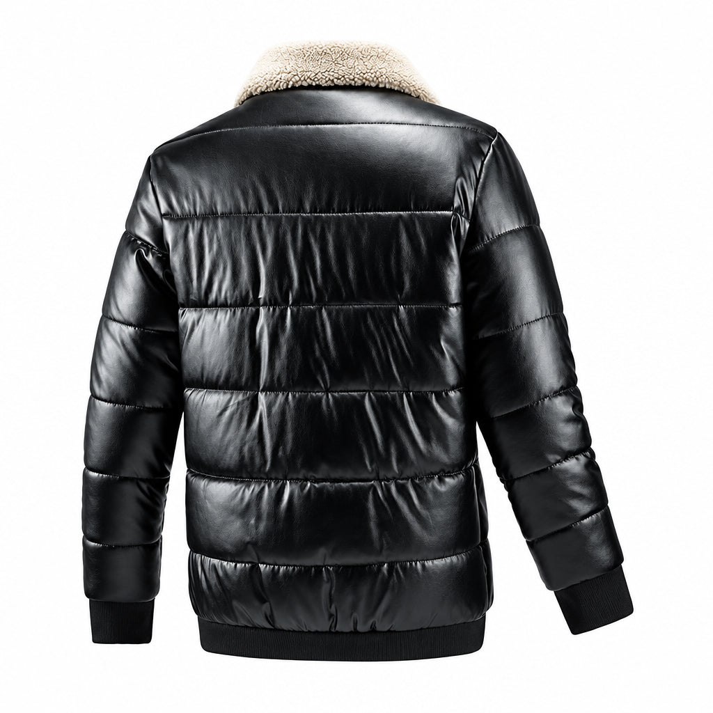 Cotton Men Fur Collar Trend Thickened Leisure Jacket