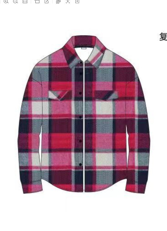 Fall Winter Slim Brushed Plaid Long Sleeve Flannel Shirt Men