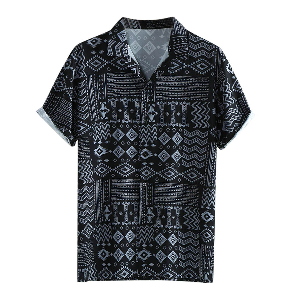 Hawaiian Men's Shirt Printed Casual Summer Loose