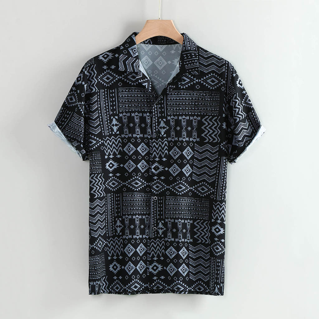 Hawaiian Men's Shirt Printed Casual Summer Loose