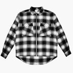 Heavy Fabric Flannel Shirt for Men Short Sleeve Check