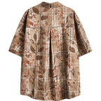 Leaves And Flowers Loose Shirt for Men