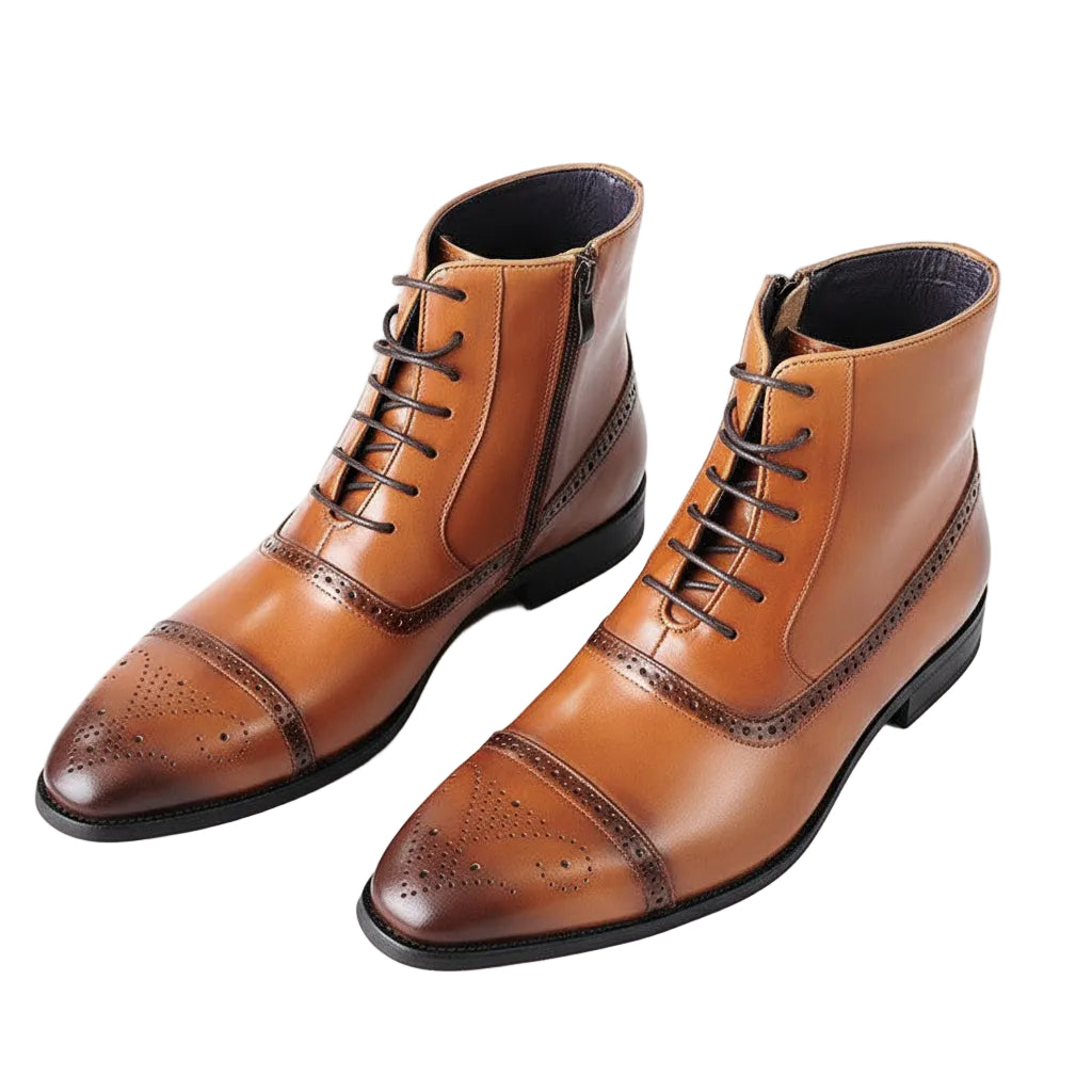Men Brown Vintage Safety Shoes