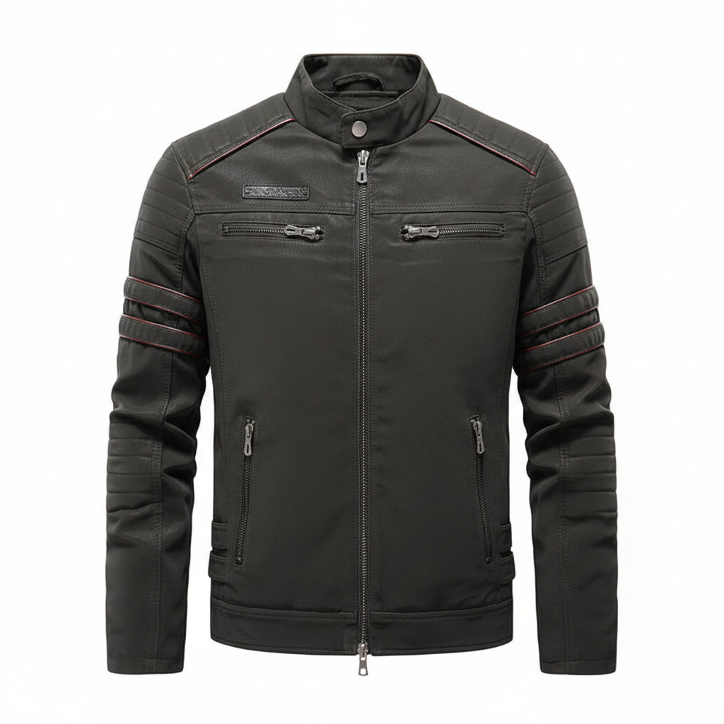 Men Fashion Pu Leather Jackets Coats