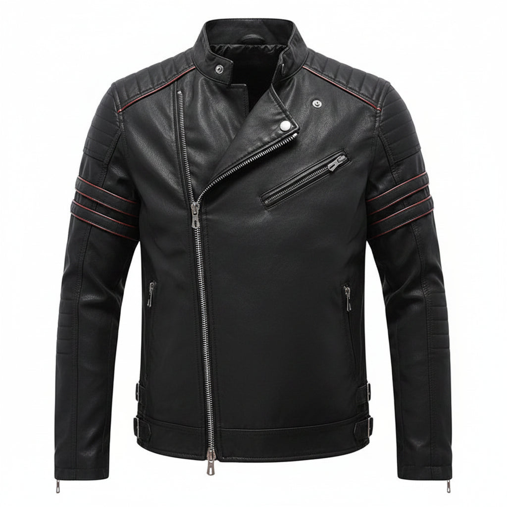 Men Fashion Pu Leather Jackets Coats
