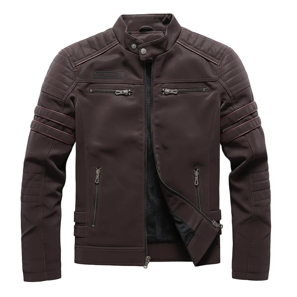 Men Fashion Pu Leather Jackets Coats