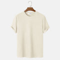 Men Summer Solid Color Round Neck Basic T-Shirts