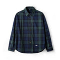 Retro Blue-green Plaid Shirt For Men