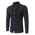 Royal Blue Wedding Tuxedo Shirt Men's Slim Fit Long Sleeve