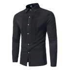 Royal Blue Wedding Tuxedo Shirt Men's Slim Fit Long Sleeve