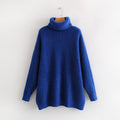 Turtleneck Sweater Women European Style Loose Knit