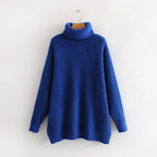 Turtleneck Sweater Women European Style Loose Knit