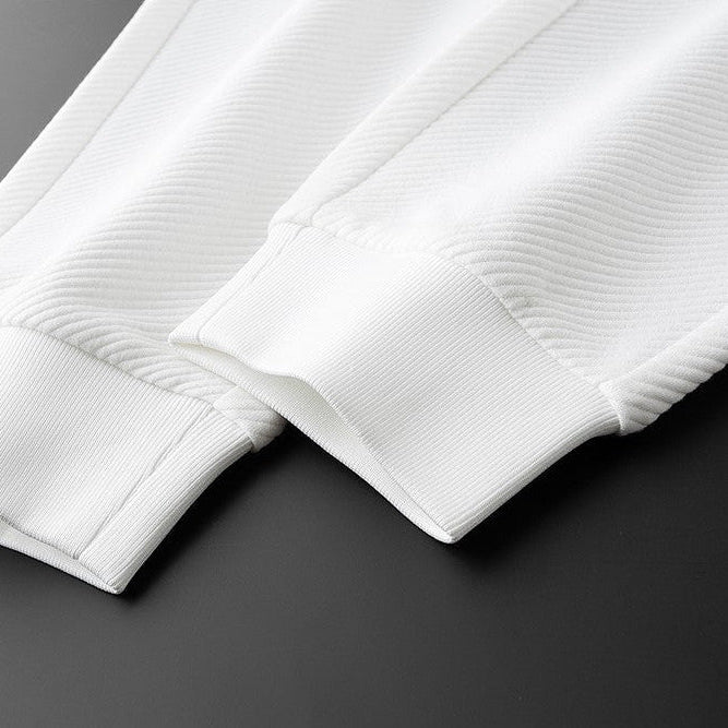 Twill Stretch White Trousers For Men