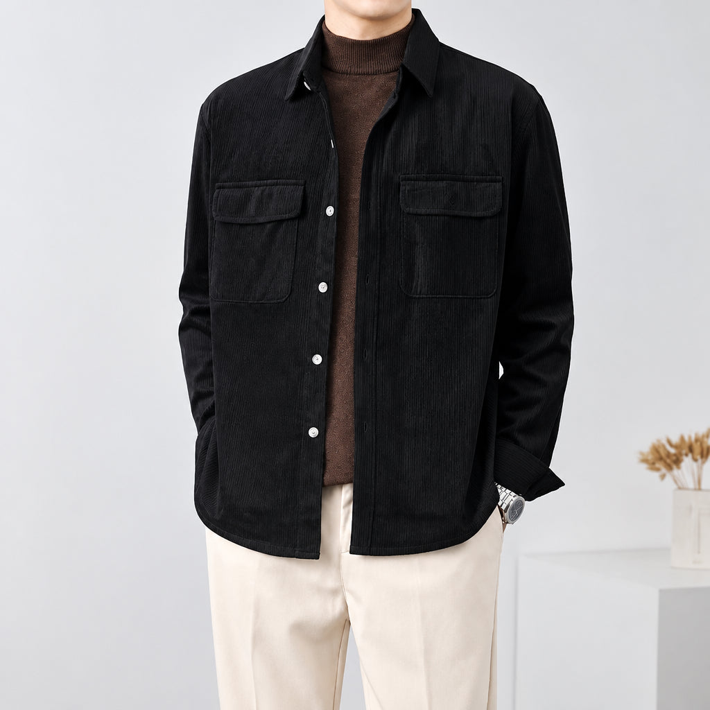Vintage Corduroy Workwear Shirt for Men