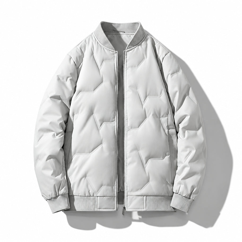 White Duck Down Thickened Winter Jacket for Men